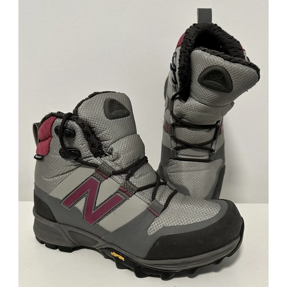 New Balance Boots Primaloft Womens US‎ 7 B Vibram Soles Winter Hiking Gray Shoes